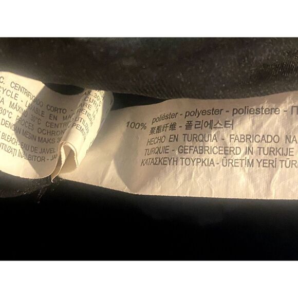 Zara Trf Tapered Elastic Drawstring Waist Harem Pant Pockets Sheer M Black #3776 - Picture 11 of 15